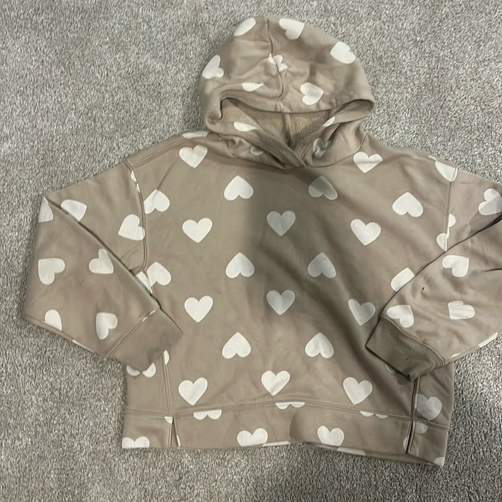 Old navy Girls hooded sweatshirt with heart print